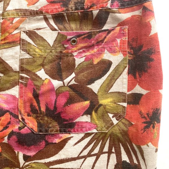 Chico's Linen-Blend Floral Skirt - Picture 8 of 10